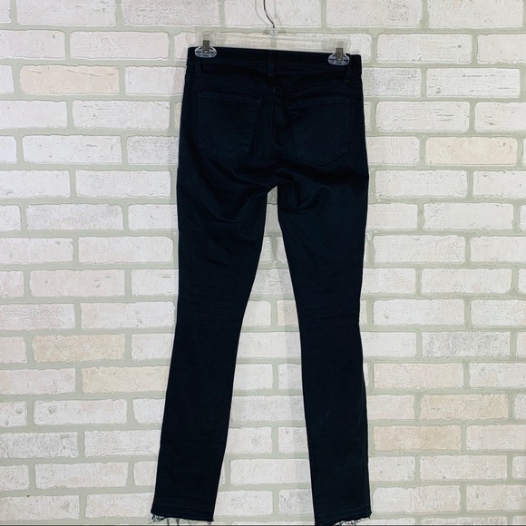 J Brand Demented Black Raw Hem Skinny Jeans - Picture 9 of 13